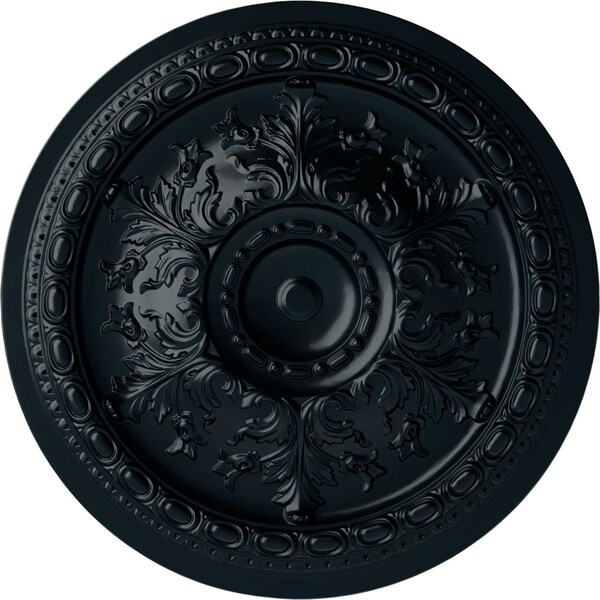 Ekena Millwork Oslo Ceiling Medallion (Fits Canopies up to 7 5/8"), Hand-Painted Night Shade, 38 3/8"OD x 2 7/8"P CM38OSNSF - main